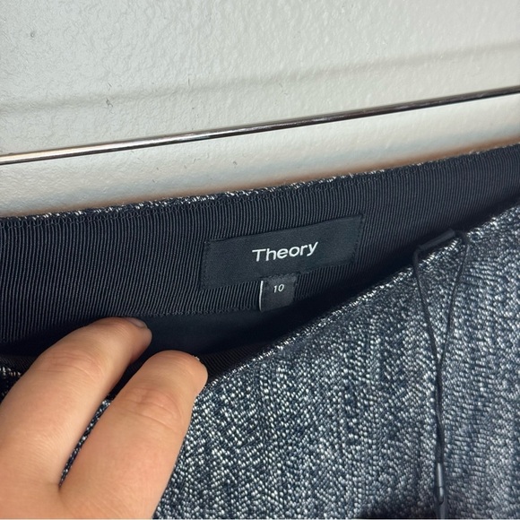 NWT Theory High Rise Mini Skirt in Navy Multi Herring Melange Brand New - Picture 7 of 13